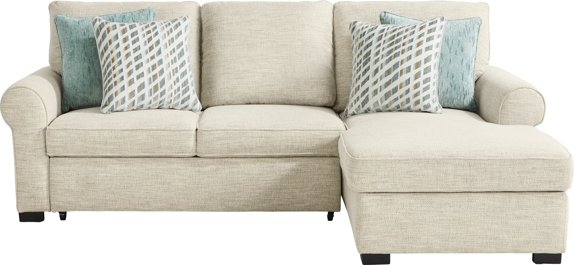 Rivera Cream 2 Pc Sleeper Sectional - Thumbnail - Image 1