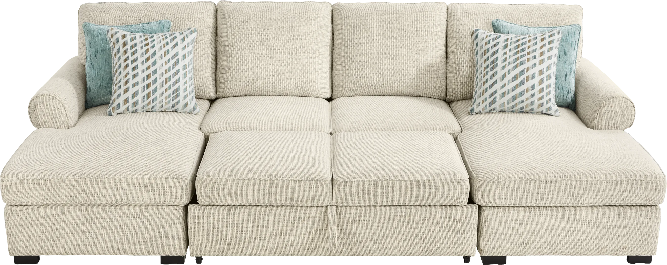 Rivera Cream 3 Pc Sleeper Sectional - Thumbnail - Image 3