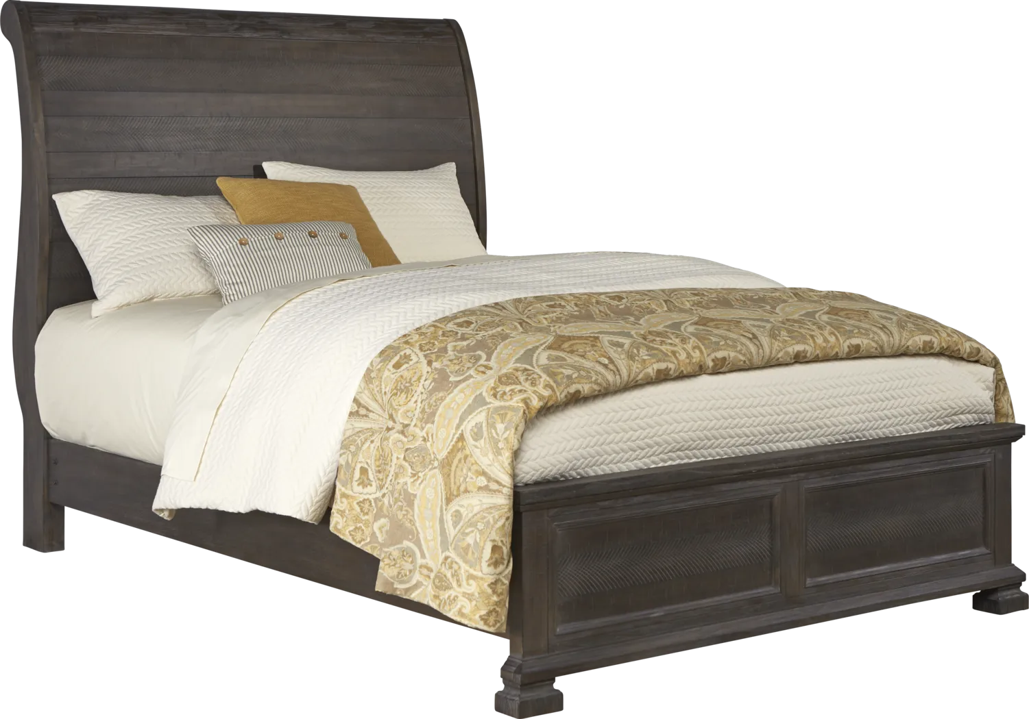 Rivercrest Gray 3 Pc Queen Sleigh Bed - Thumbnail - Image 1