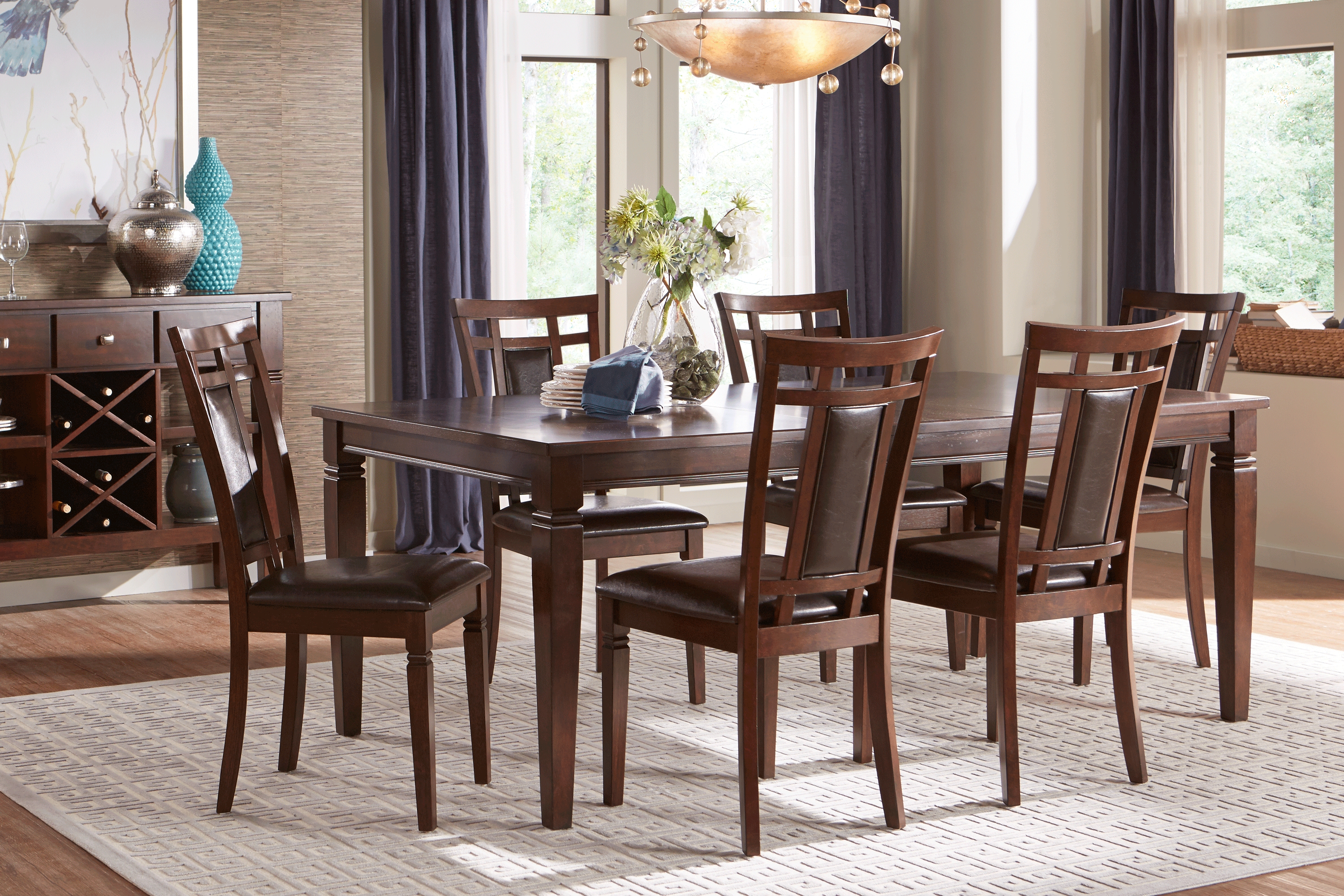 Riverdale Cherry Upholstered Back Side Chair - Thumbnail - Image 2