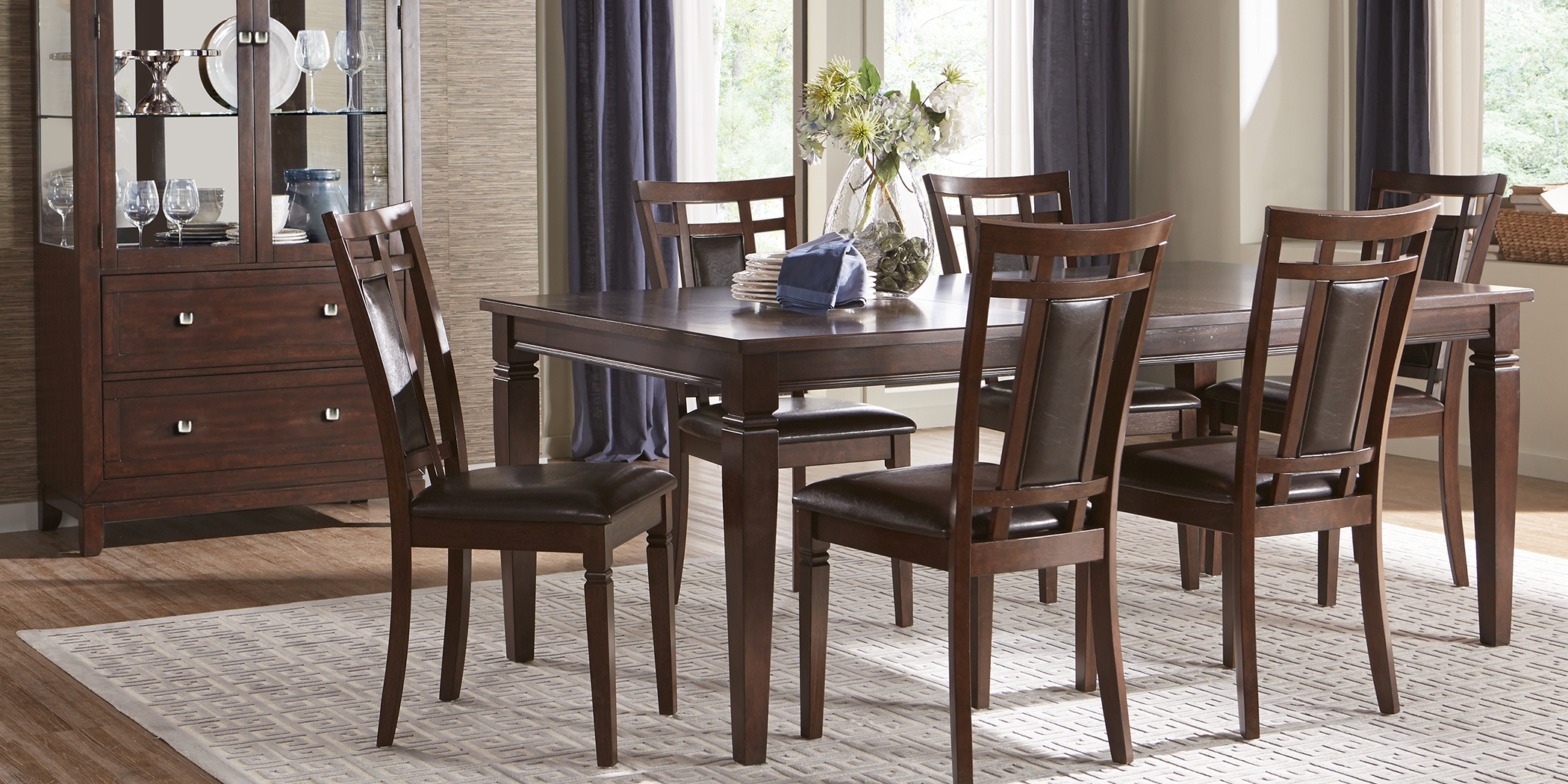 Riverdale Cherry Upholstered Back Side Chair - Thumbnail - Image 3