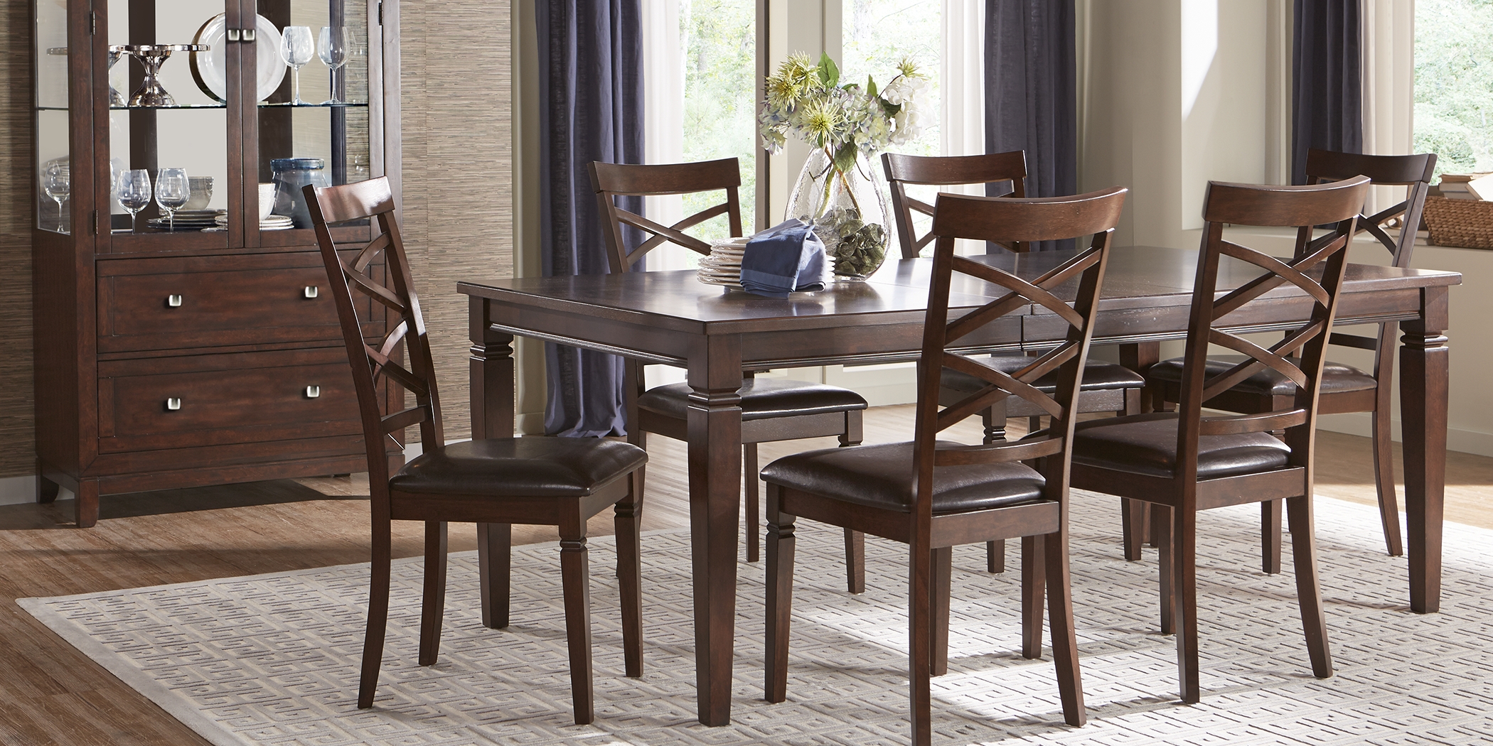 Riverdale Cherry X-Back Side Chair - Thumbnail - Image 3