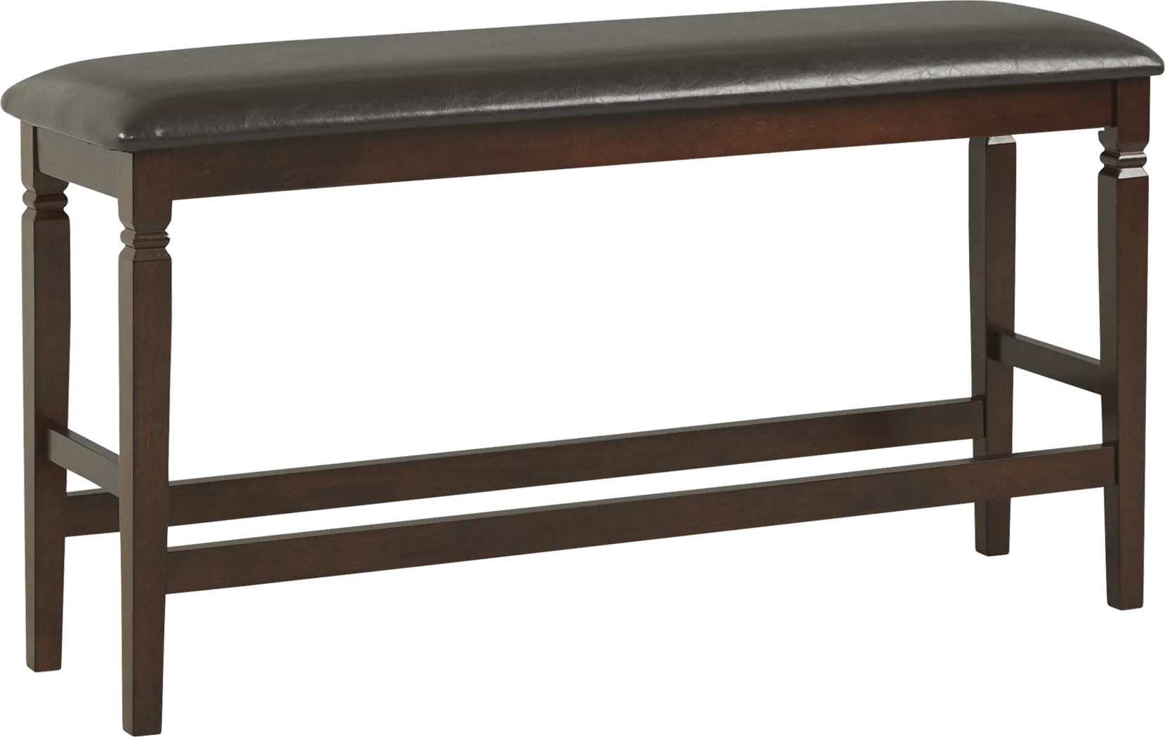 Riverdale Cherry 5 Pc Square Counter Height Dining Room with Slat Stools and Bench - Thumbnail - Image 3