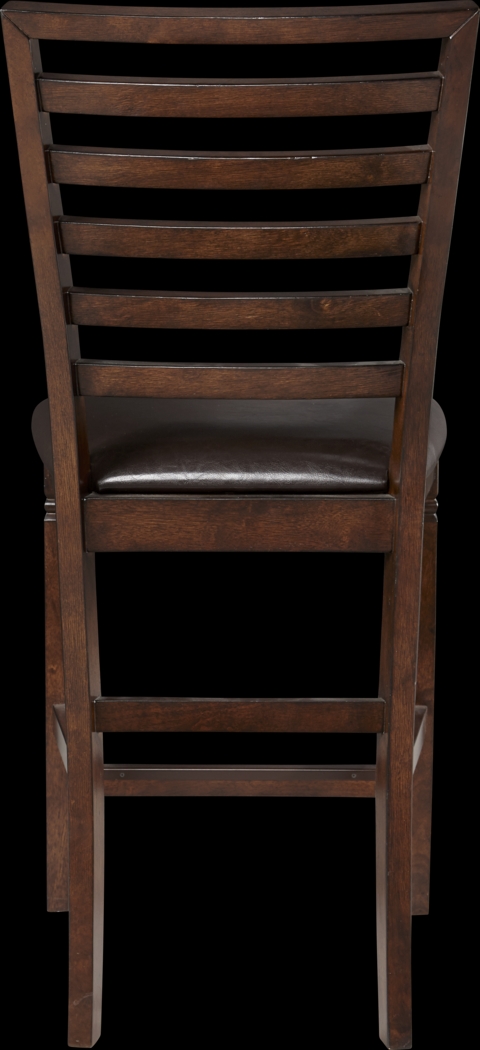 Riverdale Cherry 5 Pc Square Counter Height Dining Room with Ladder Back Stools - Thumbnail - Image 6