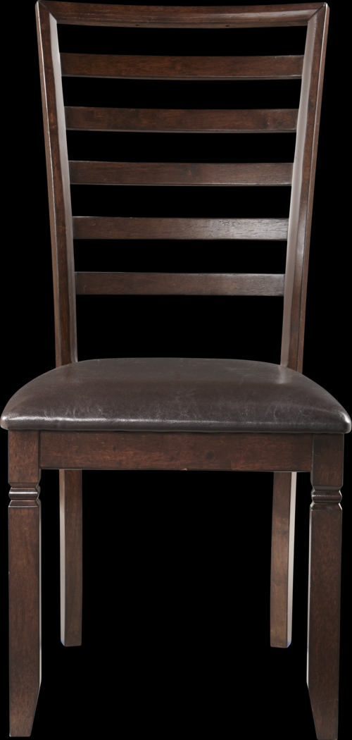 Riverdale Cherry 5 Pc Round Dining Room with Ladder Back Chairs - Thumbnail - Image 6