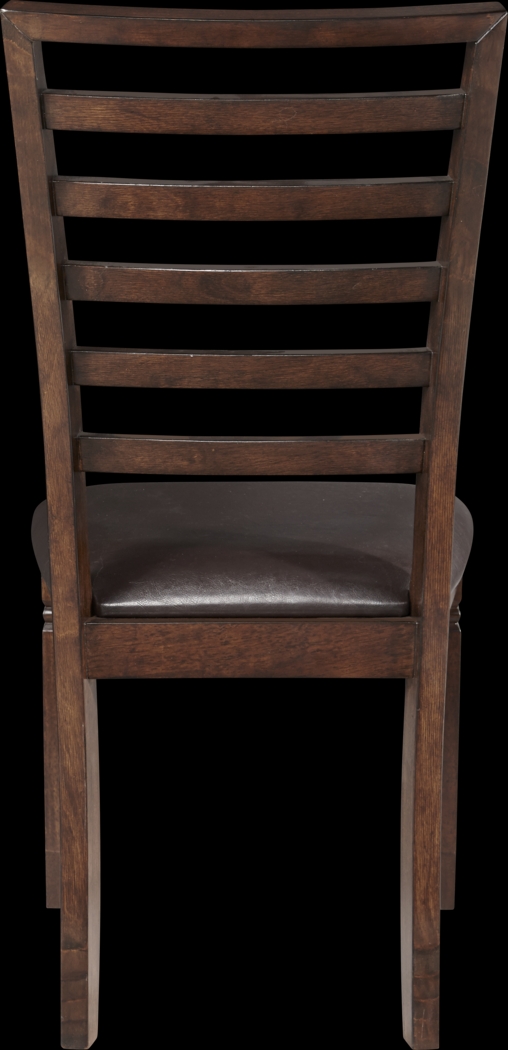 Riverdale Cherry 5 Pc Round Dining Room with Ladder Back Chairs - Thumbnail - Image 7