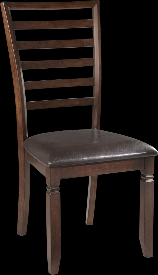 Riverdale Cherry 5 Pc Round Dining Room with Ladder Back Chairs - Thumbnail - Image 5