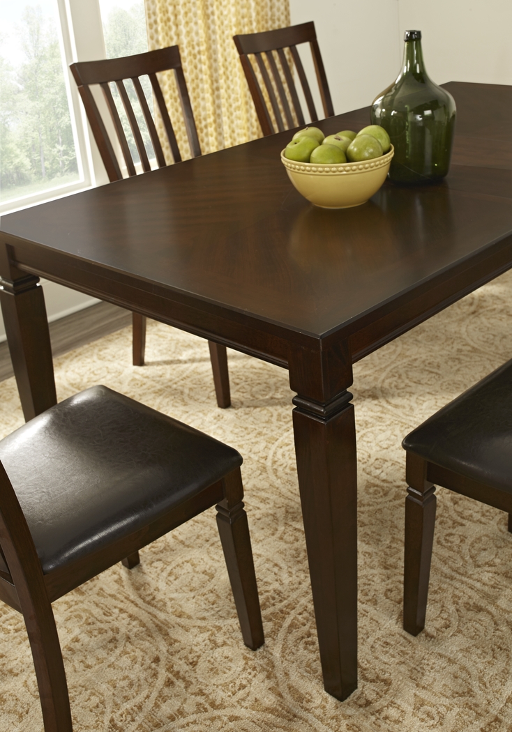 Riverdale Cherry 5 Pc Rectangle Dining Room with X-Back Chairs - Thumbnail - Image 4