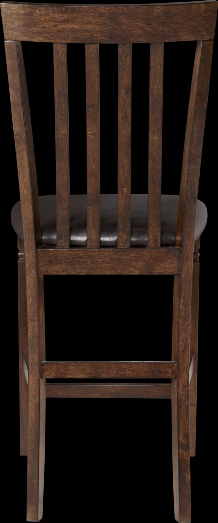 Riverdale Cherry 5 Pc Square Counter Height Dining Room with Slat Back Stools - Thumbnail - Image 6