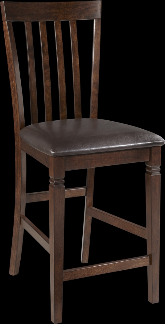 Riverdale Cherry Slat Back Counter Height Stool - Thumbnail - Image 1