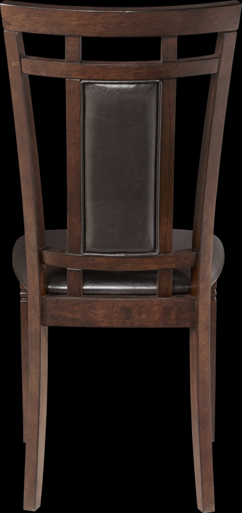 Riverdale Cherry 5 Pc Round Dining Room with Upholstered Back Chairs - Thumbnail - Image 7