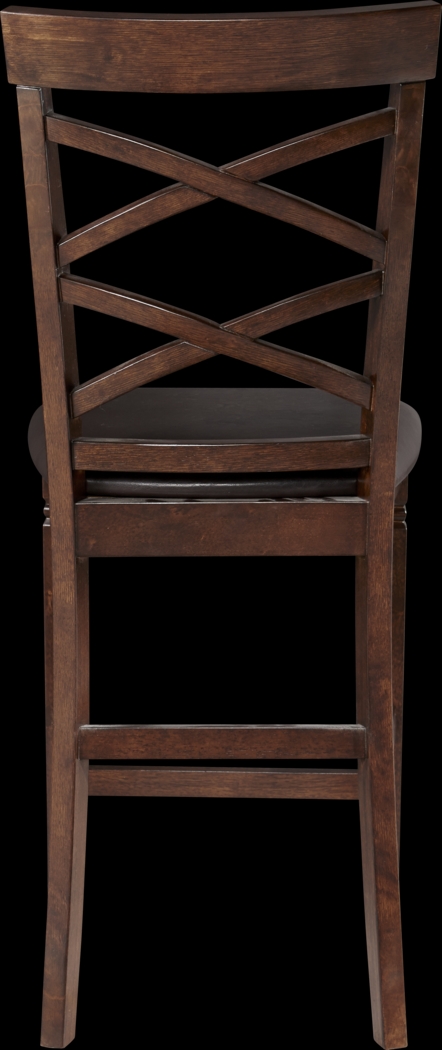 Riverdale Cherry 5 Pc Square Counter Height Dining Room with X-Back Stools - Thumbnail - Image 6