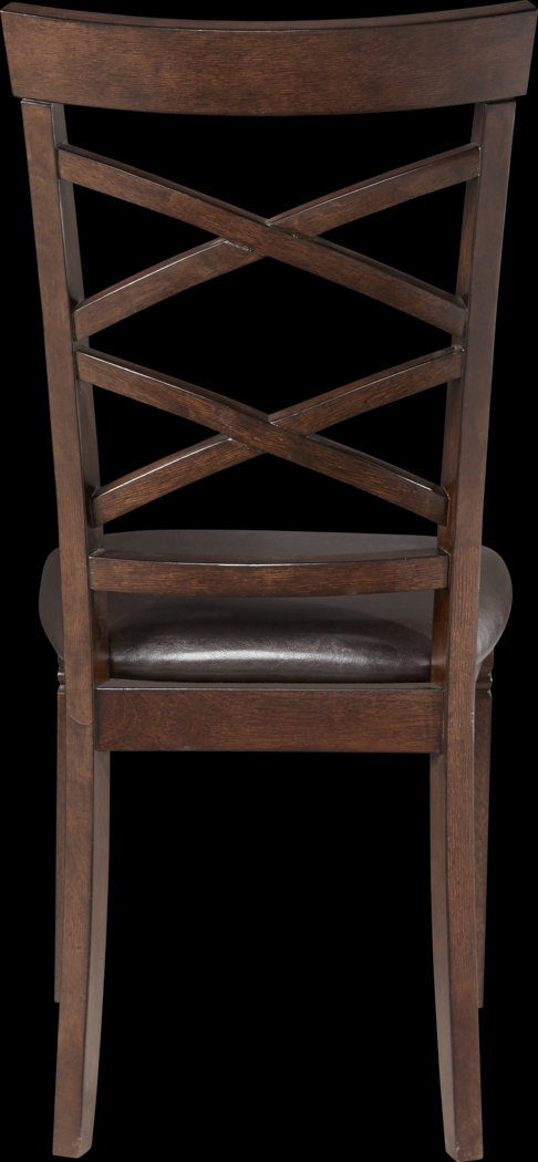 Riverdale Cherry 5 Pc Rectangle Dining Room with X-Back Chairs - Thumbnail - Image 7