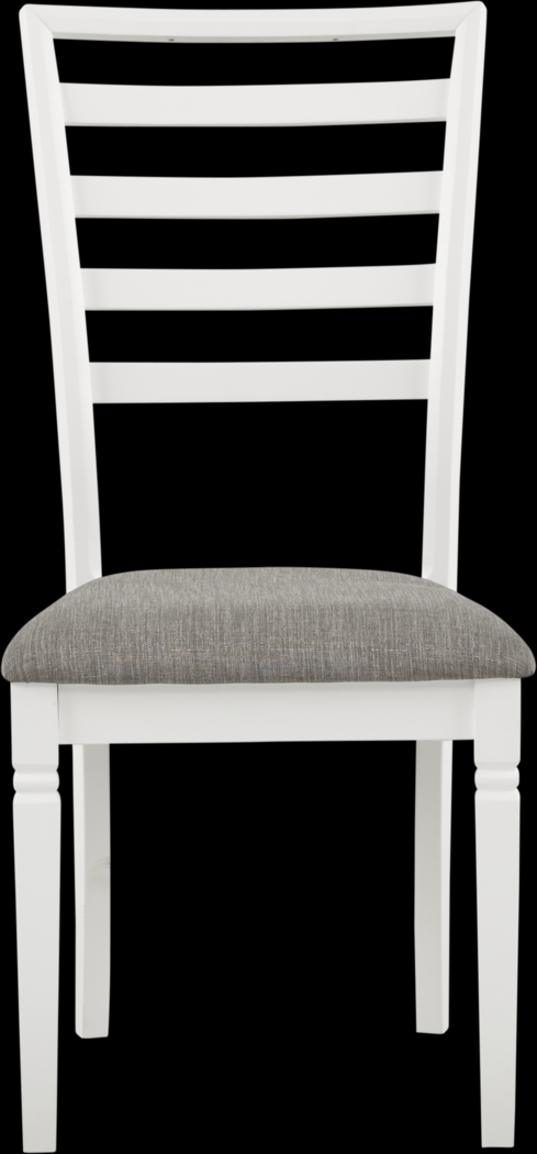 Riverdale White Ladder Back Side Chair - Thumbnail - Image 2