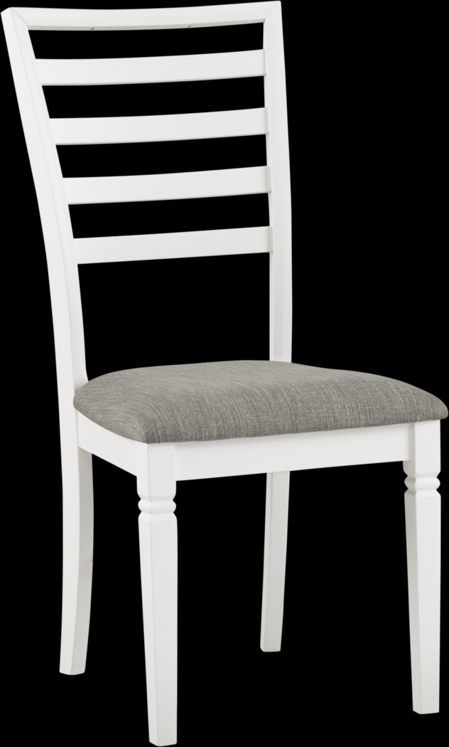 Riverdale White Ladder Back Side Chair - Thumbnail - Image 1