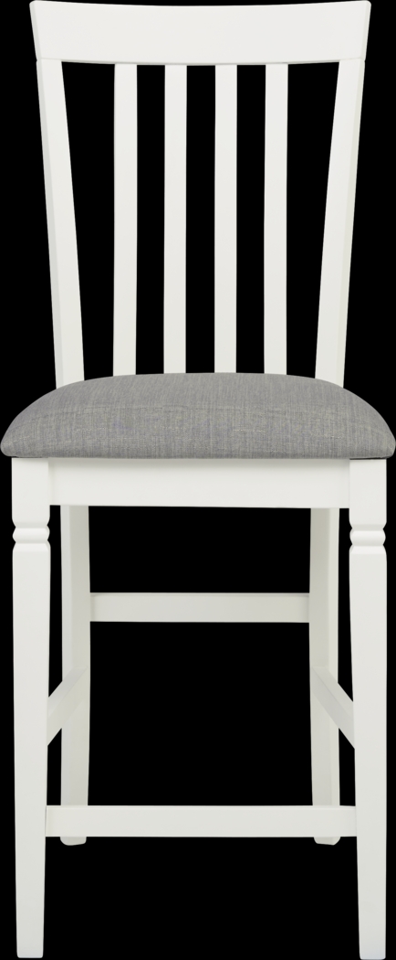 Riverdale White Slat Back Counter Height Stool - Thumbnail - Image 3