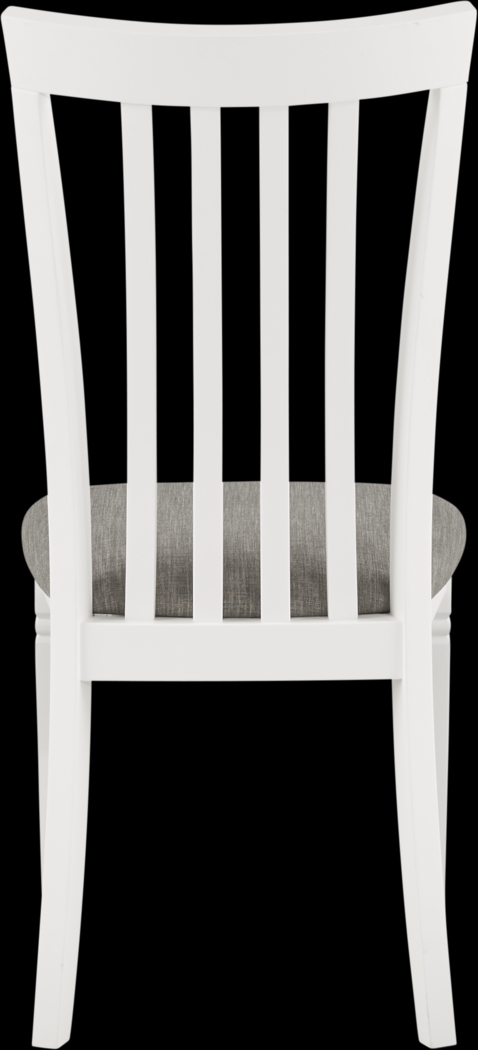 Riverdale White 5 Pc Round Dining Room with Slat Back Chairs - Thumbnail - Image 7