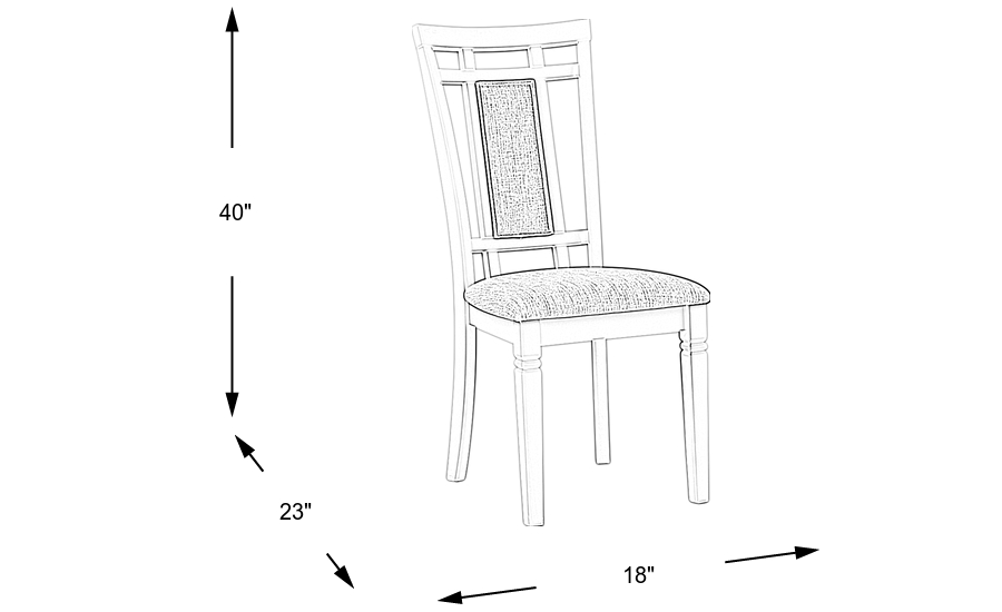 Dimension Image. Please refer to the Dimension Tab on this page for dimension details.
