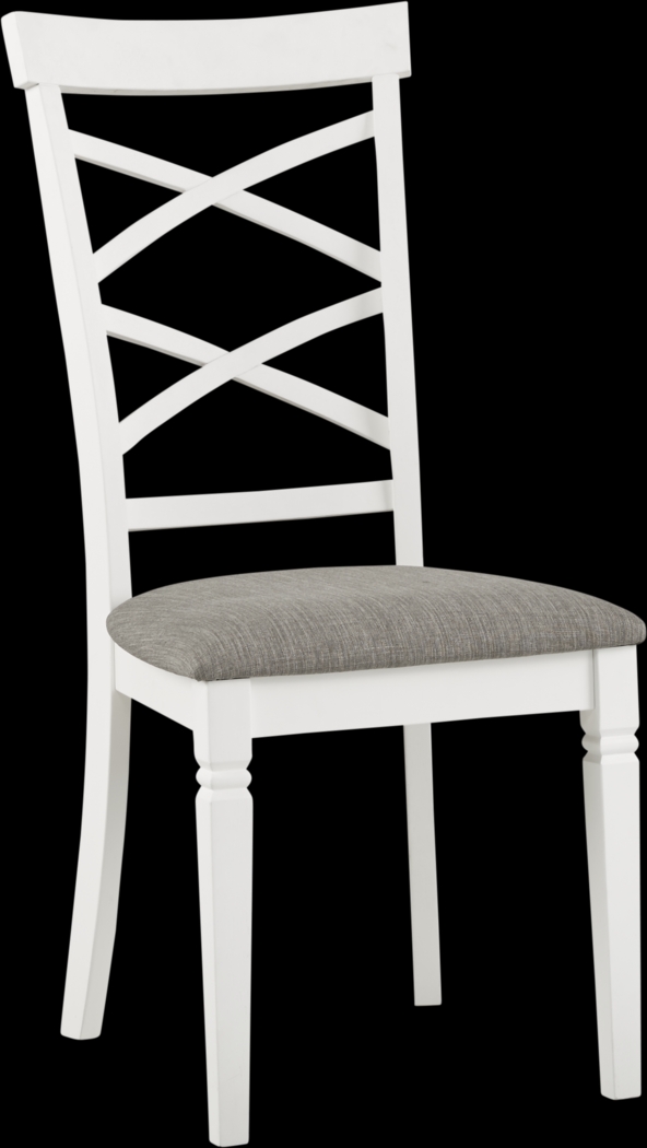 Riverdale White X-Back Side Chair - Thumbnail - Image 1