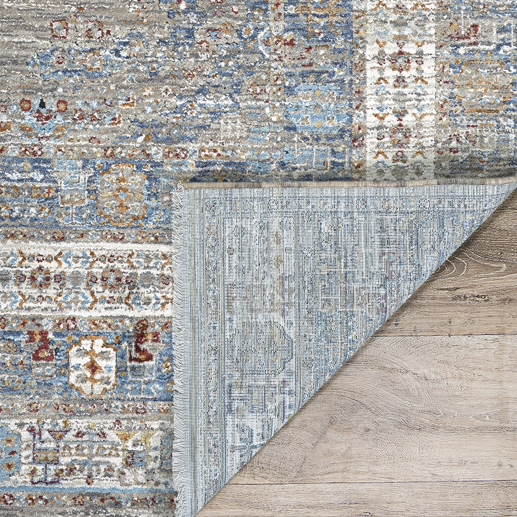 Riverdeen Blue/Brown 5'3 x 7'6 Rug - Thumbnail - Image 4