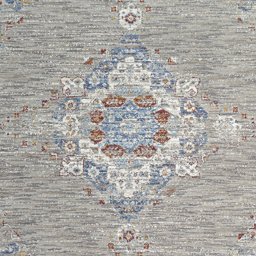 Riverdeen Blue/Brown 7'10 x 10'9 Rug - Thumbnail - Image 7