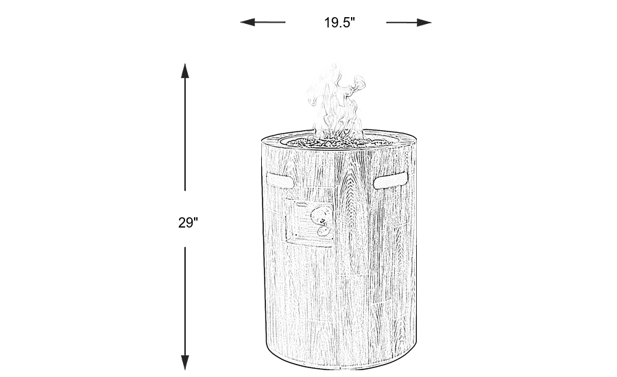 Dimension Image. Please refer to the Dimension Tab on this page for dimension details.