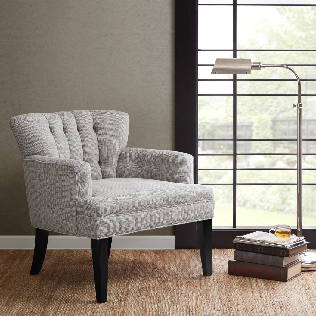 Riveria Gray Accent Chair - Thumbnail - Image 2