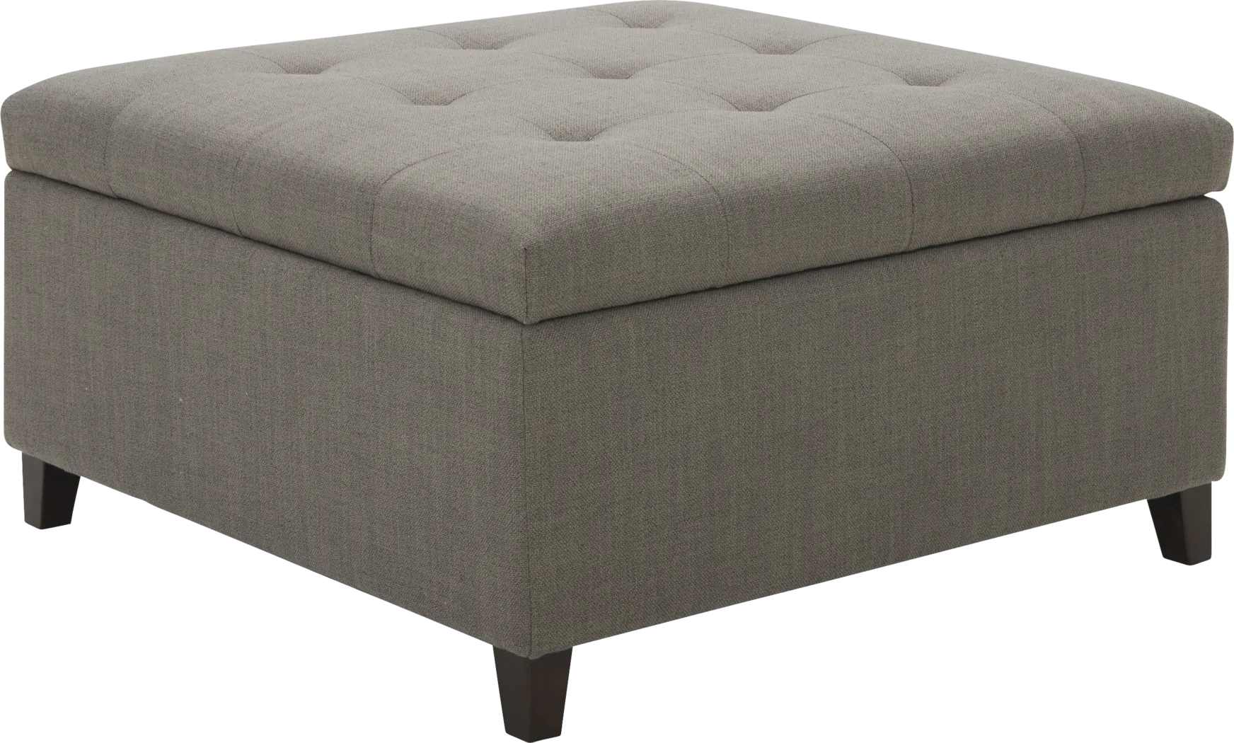 Riverton Place Gray Storage Cocktail Ottoman - Thumbnail - Image 1