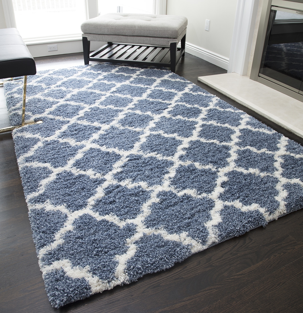 Riyah Blue 5' x 8' Rug - Thumbnail - Image 3