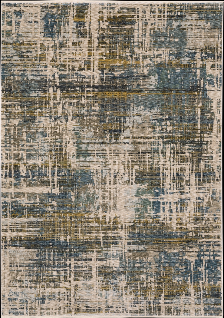 Riyar Blue 5'3 x 7'6 Rug - Thumbnail - Image 1