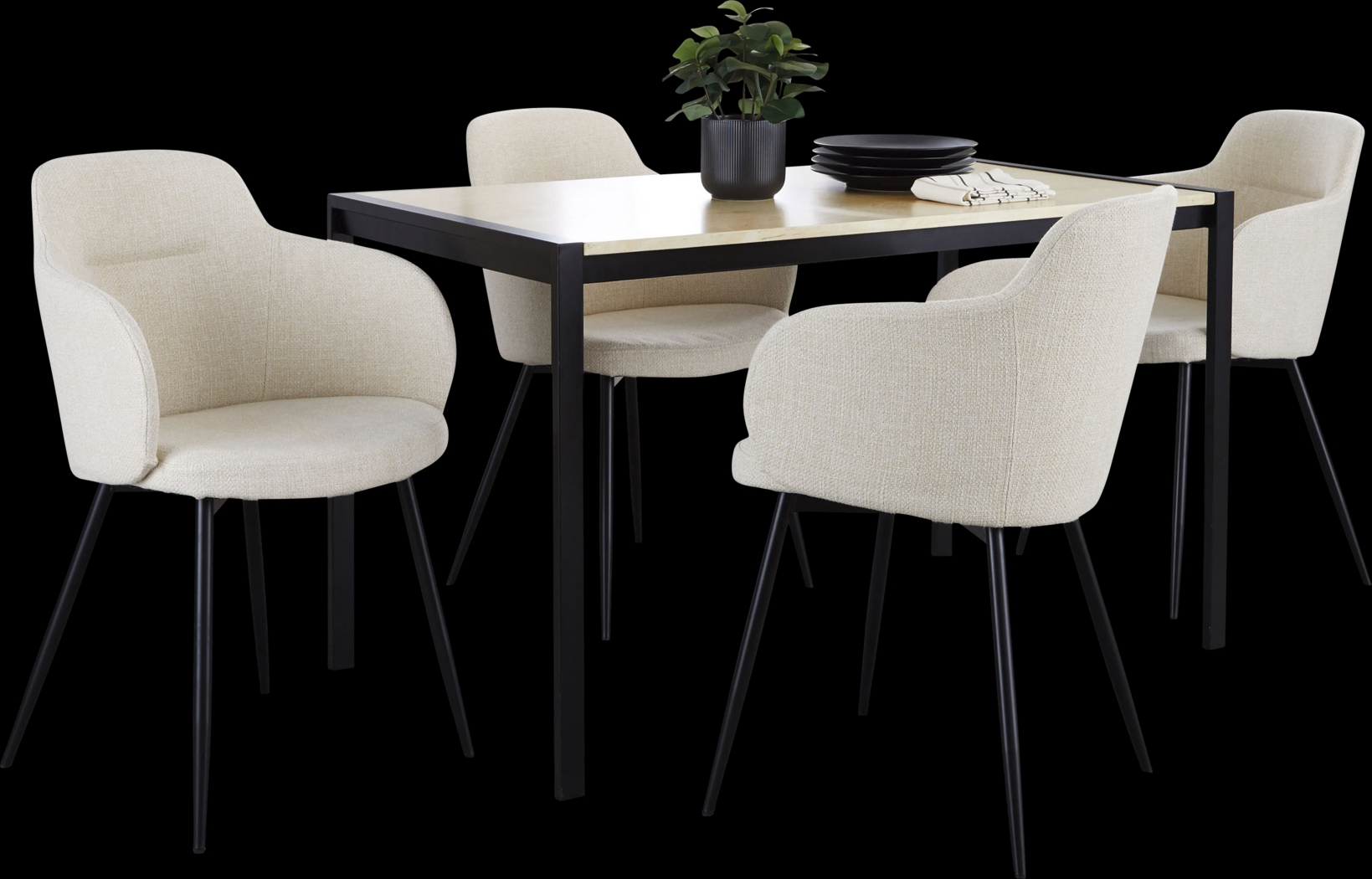 Roama Cream 5 Pc Dining Set - Thumbnail - Image 3