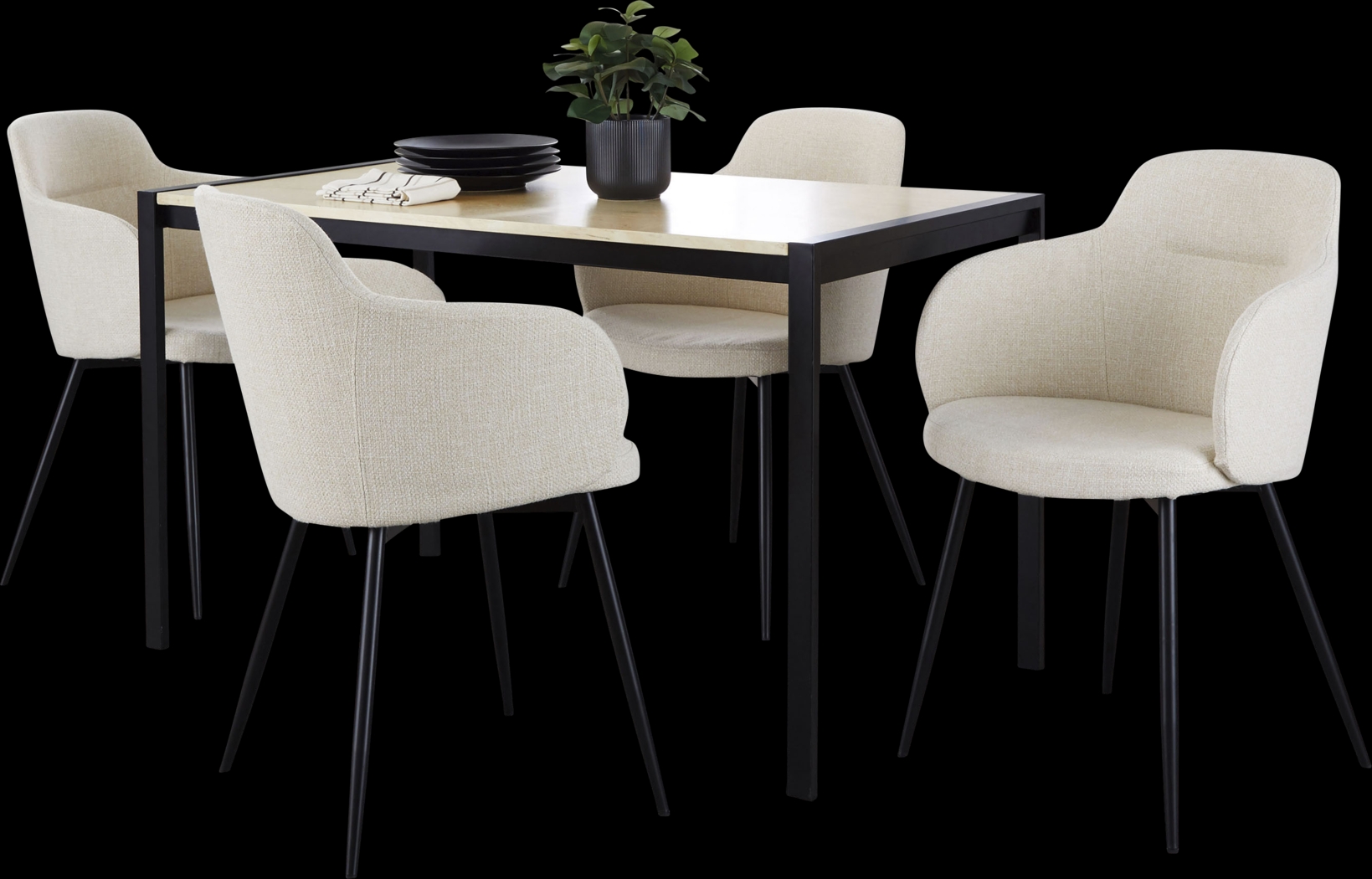 Roama Cream 5 Pc Dining Set - Thumbnail - Image 1