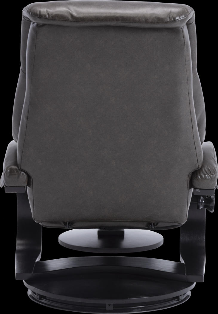 Roband Black Recliner and Ottoman - Thumbnail - Image 6