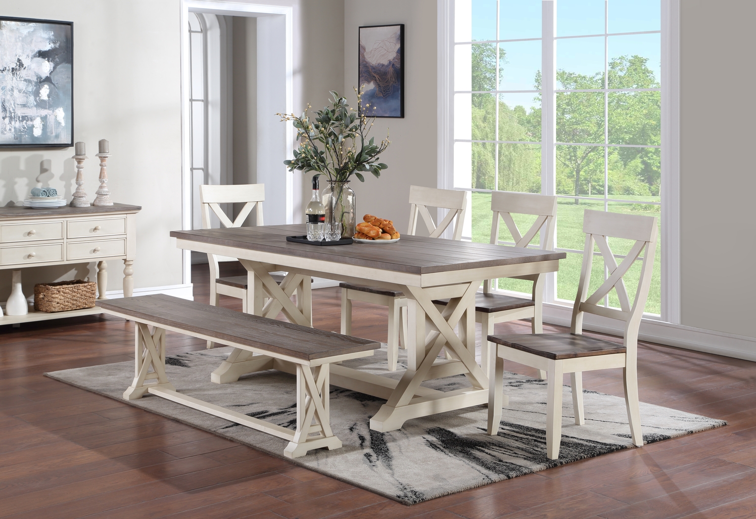 Robinette Cream Dining Table - Thumbnail - Image 7