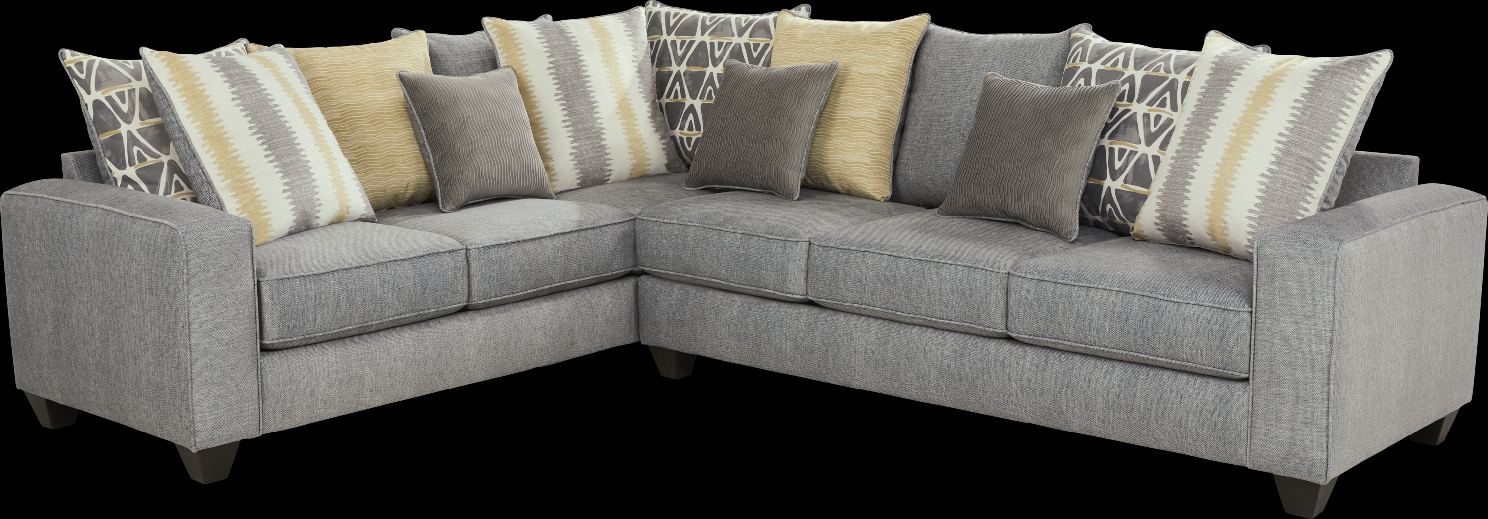 Robson Street Dark Gray 3 Pc Sectional Living Room - Thumbnail - Image 2