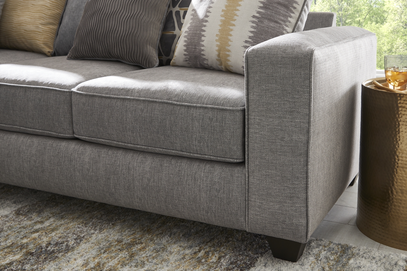 Robson Street Dark Gray 5 Pc Sleeper Sectional Living Room - Thumbnail - Image 4