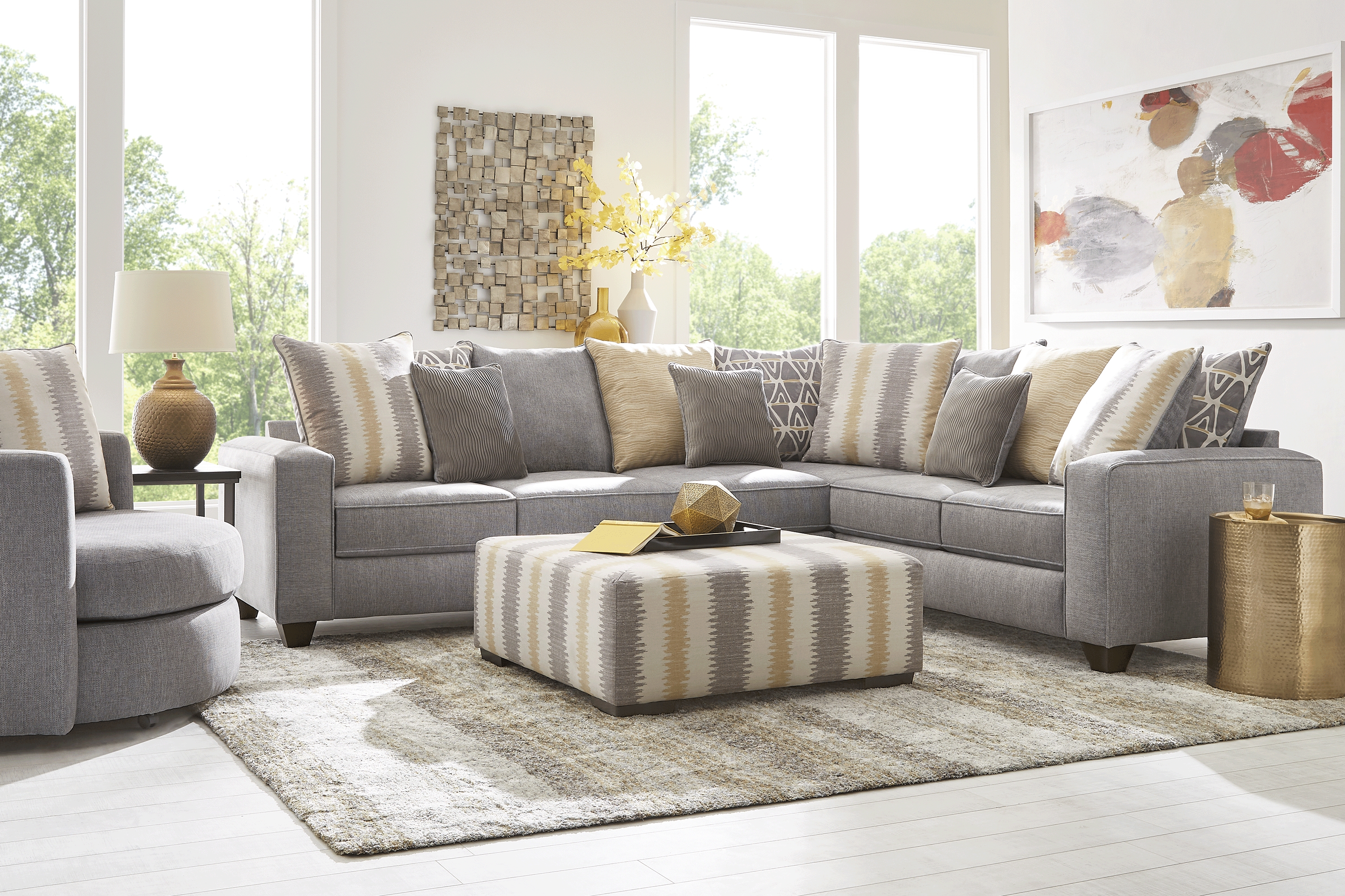 Robson Street Dark Gray 2 Pc Sleeper Sectional - Thumbnail - Image 2