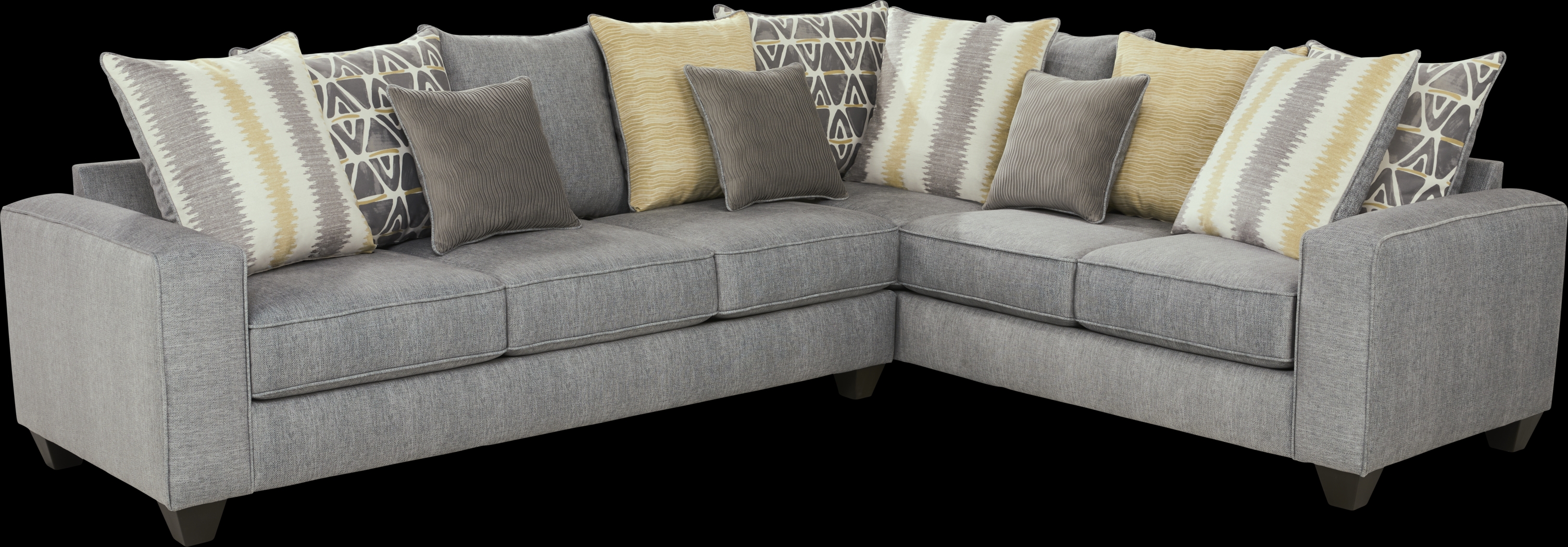 Robson Street Dark Gray 5 Pc Sleeper Sectional Living Room - Thumbnail - Image 2