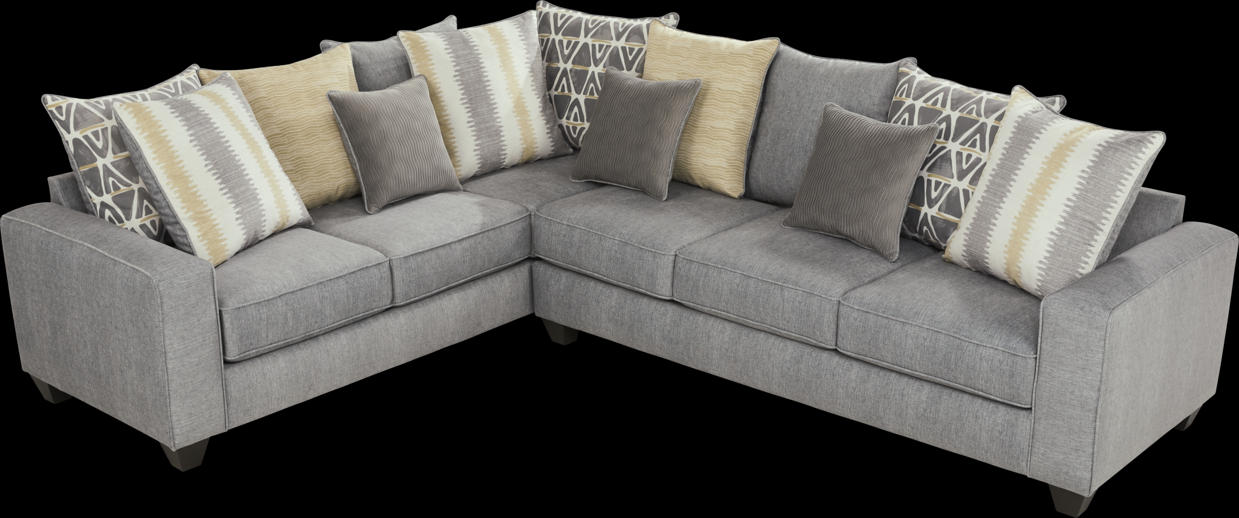 Robson Street Dark Gray 5 Pc Gel Foam Sleeper Sectional Living Room - Thumbnail - Image 3