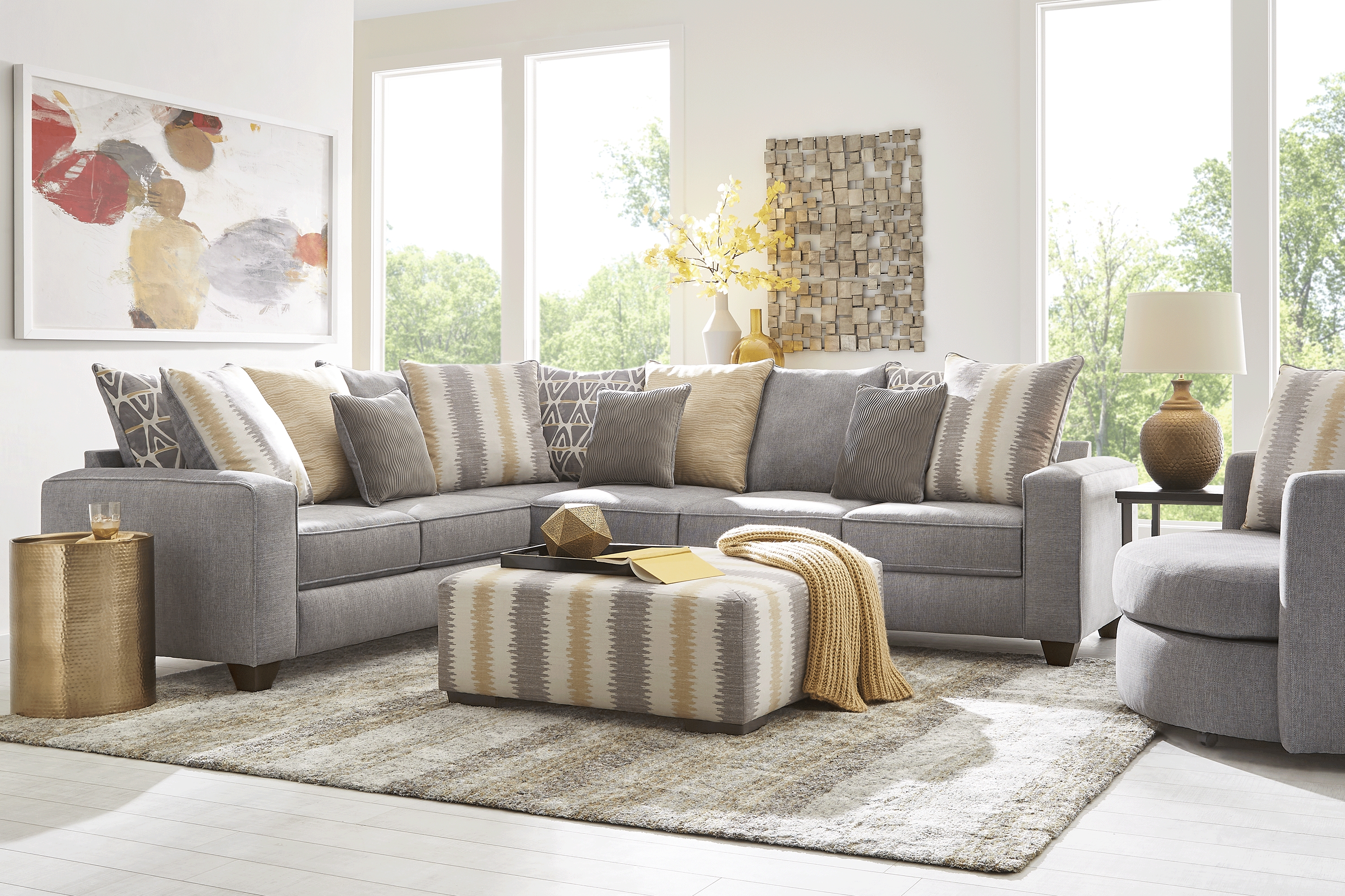 Robson Street Dark Gray 5 Pc Sectional Living Room - Thumbnail - Image 1