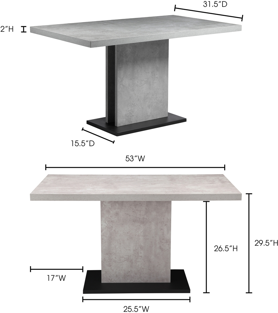 Rochdale Gray Dining Table - Thumbnail - Image 4