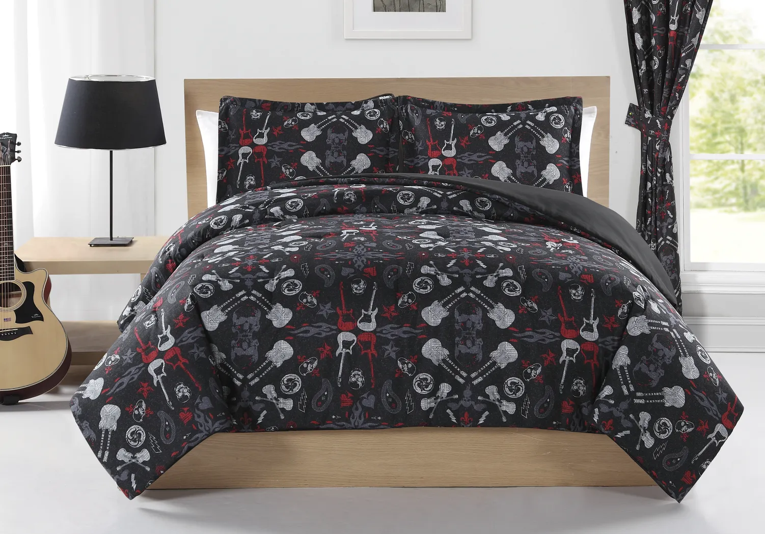 Rock Anthem Twin Bed Set - Thumbnail - Image 1