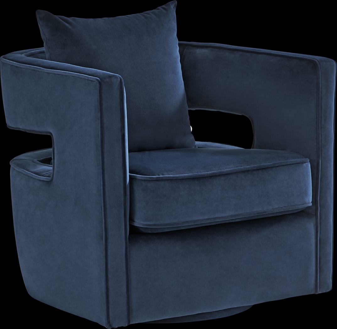 Rockaway Point Navy Accent Chair - Thumbnail - Image 1