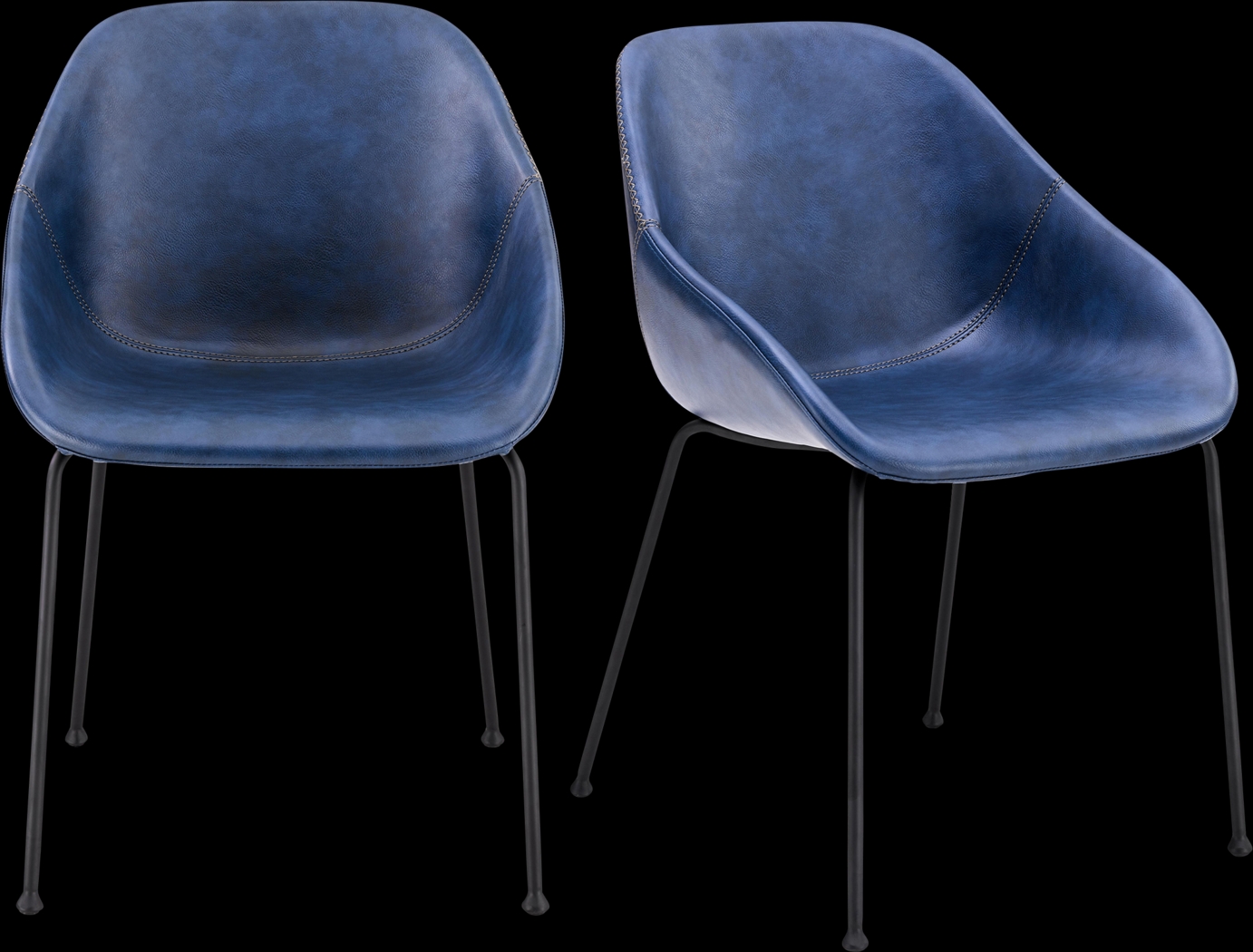 Rockcress Blue Side Chair - Thumbnail - Image 2