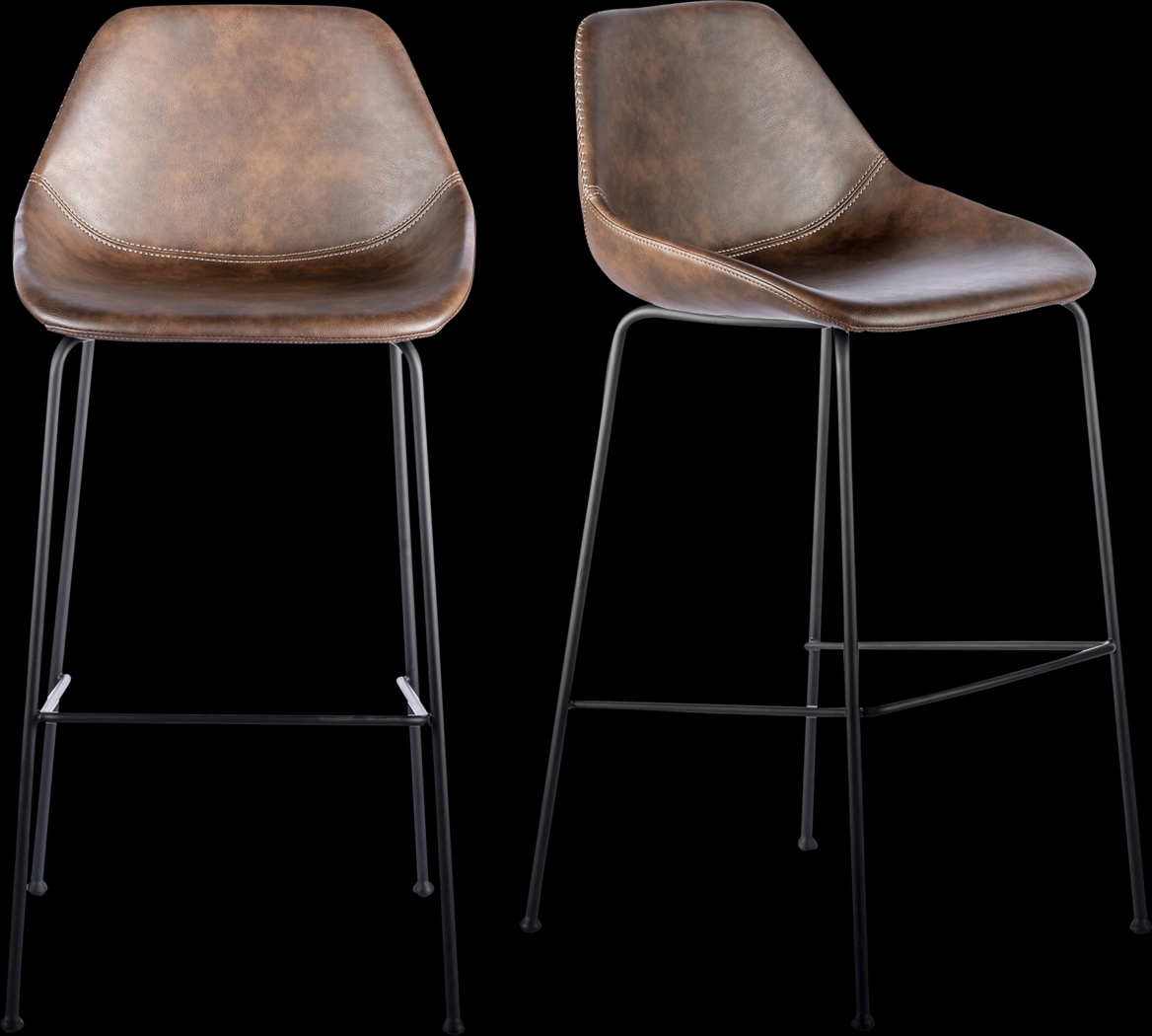 Rockcress Brown Barstool, Set of 2 - Thumbnail - Image 1