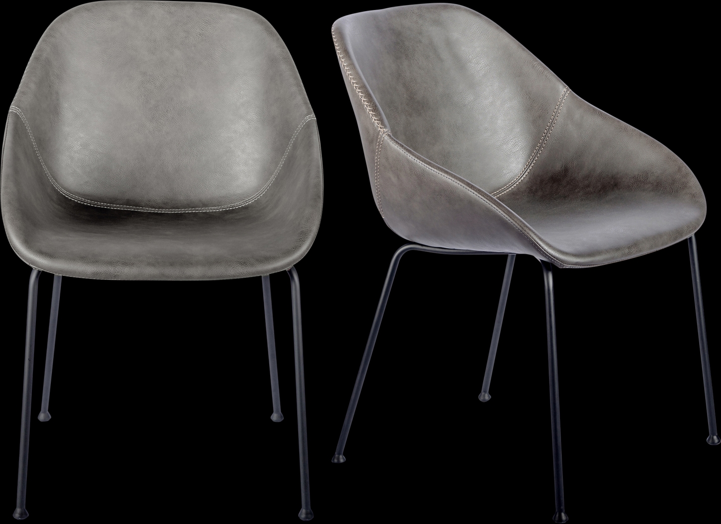 Rockcress Dark Gray Side Chair - Thumbnail - Image 3