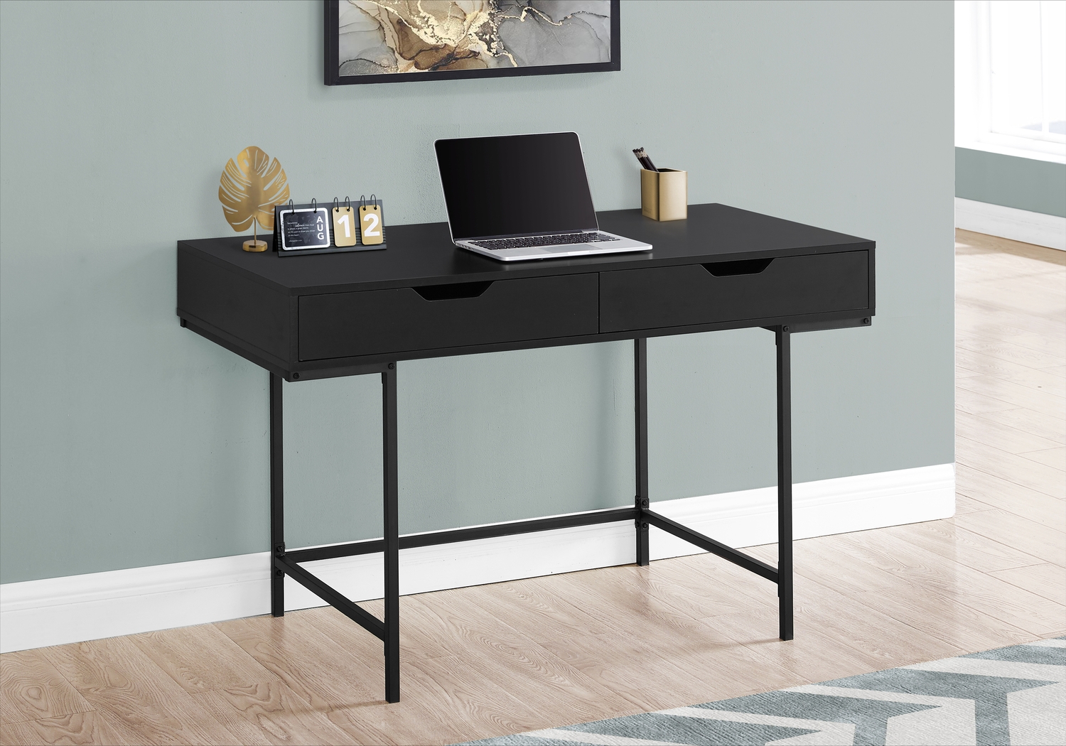 Rockmart Black Desk - Thumbnail - Image 2