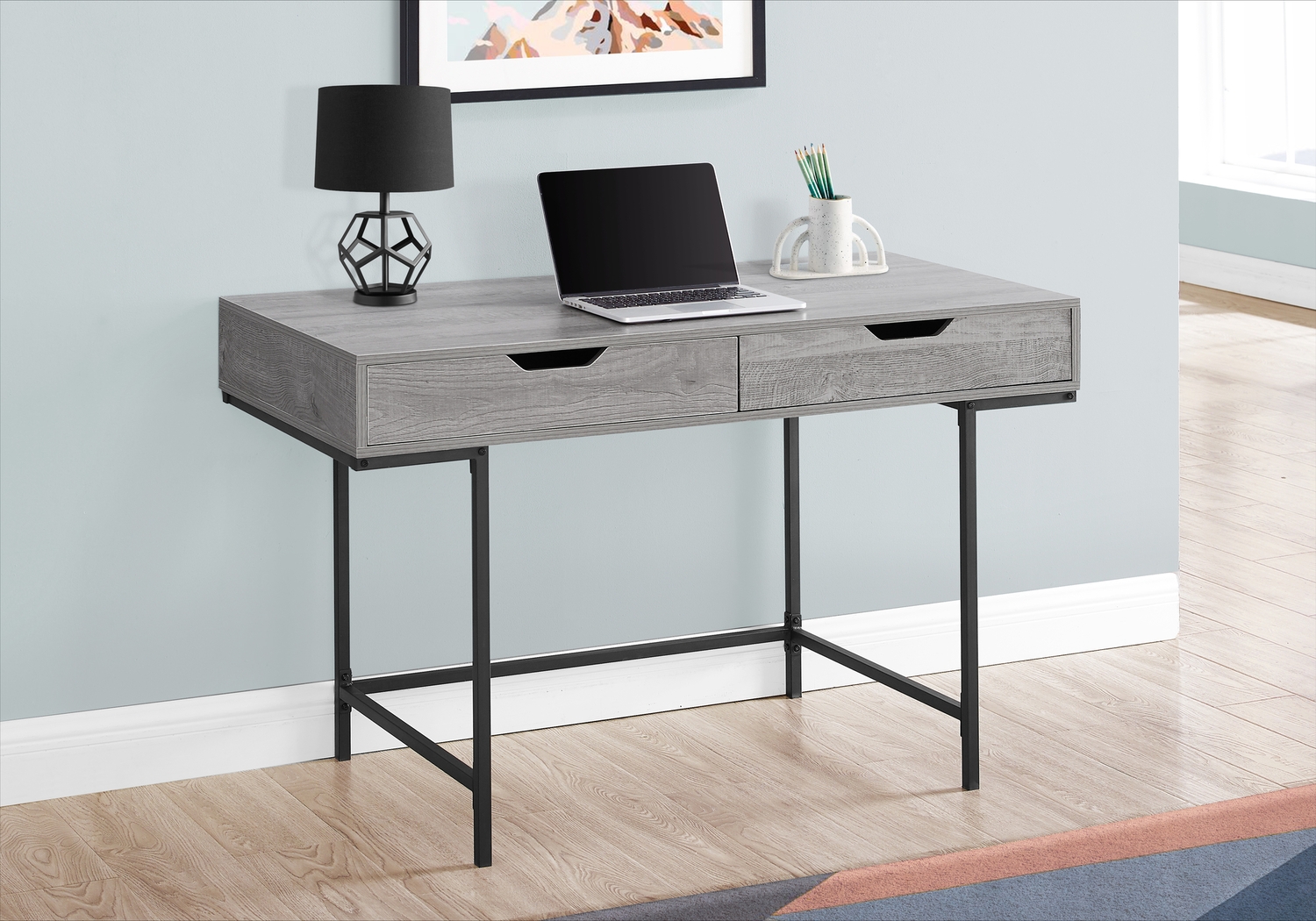 Rockmart Gray Desk - Thumbnail - Image 2