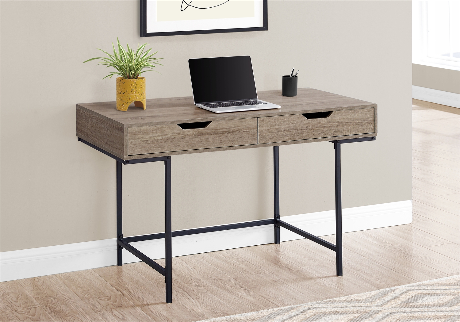 Rockmart Taupe Desk - Thumbnail - Image 2