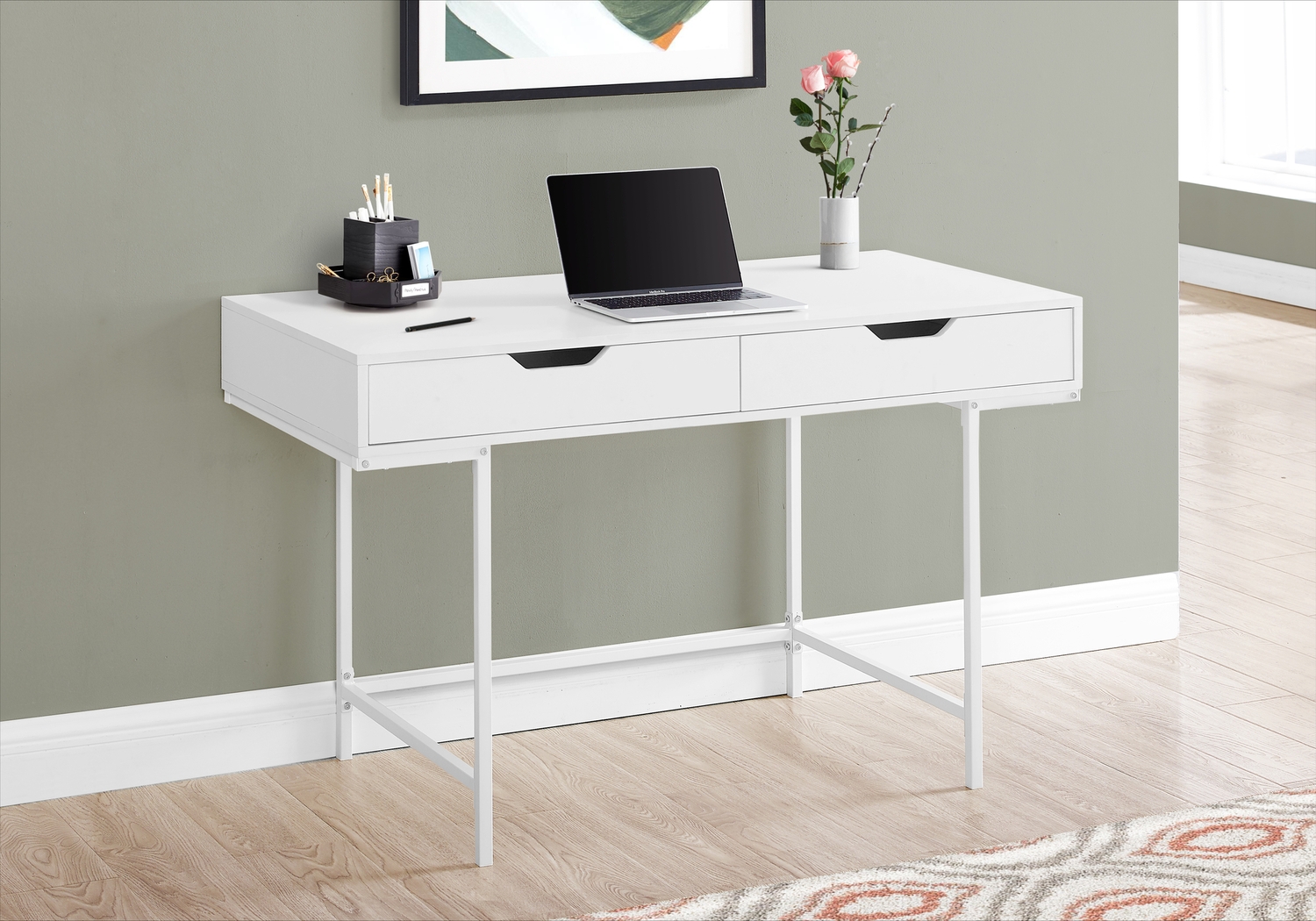 Rockmart White Desk - Thumbnail - Image 2